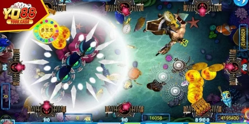 Bắn ngay khi cá vừa đi ra khỏi màn hình